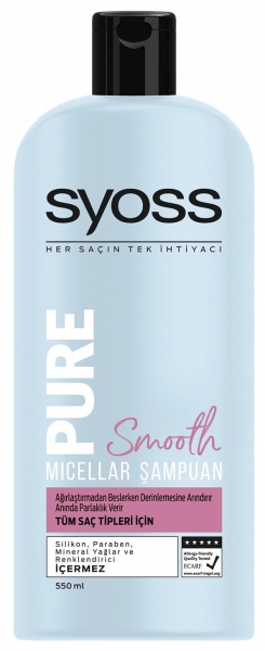 Syoss Pure Smooth Micellar 550 ml Şampuan
