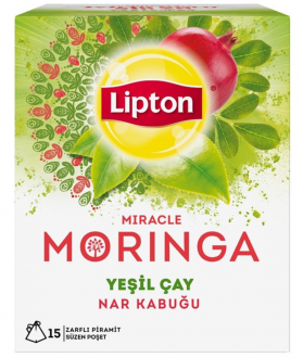 Lipton Miracle Moringa Yeşil Çay Nar Kabuğu Karışımlı Bardak Poşet 15 Adet