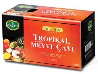 Akzer Premium Tropik Karışık Meyve Çayı Bardak Poşet 20 Adet