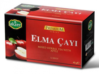 Akzer Premium Elma Çayı Bardak Poşet 20 Adet