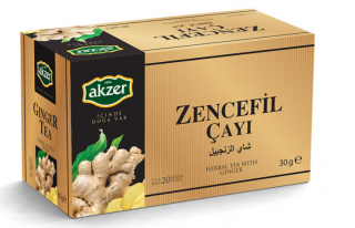 Akzer Premium Zencefil Çayı Bardak Poşet 20 Adet