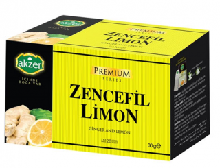 Akzer Premium Zencefilli Limonlu Çay Bardak Poşet 20 Adet