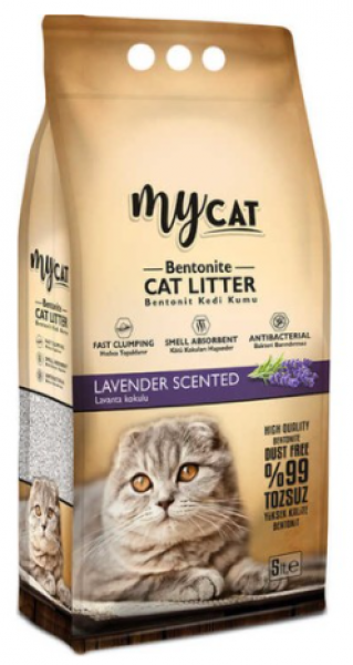 MyCat Mycat Bentonit Kalın Taneli Lavanta Kokulu 5 lt Kedi Kumu (Kalın Taneli)