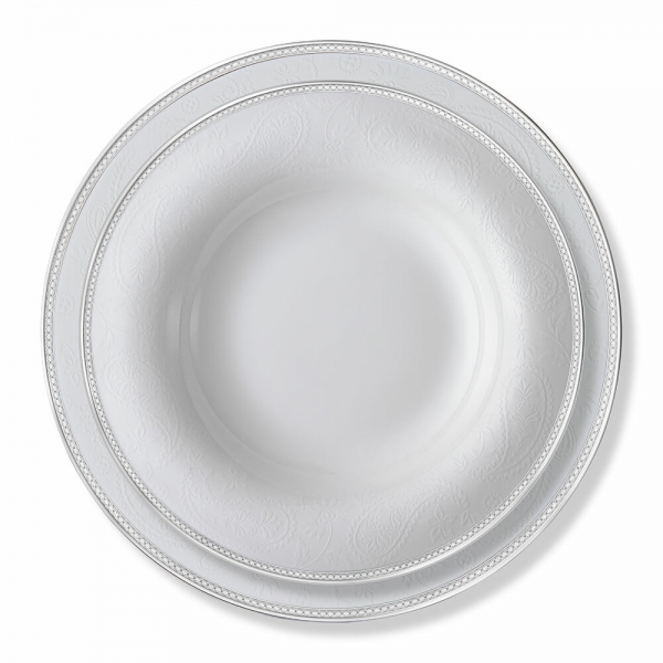 Bernardo Silver Paisley 100 Parça Yemek Takımı