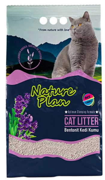Nature Plan Lavanta Kokulu Bentonit İnce Taneli 5 lt Kedi Kumu