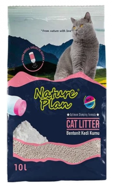 Nature Plan Pudralı Bentonit İnce Taneli 10 lt Kedi Kumu