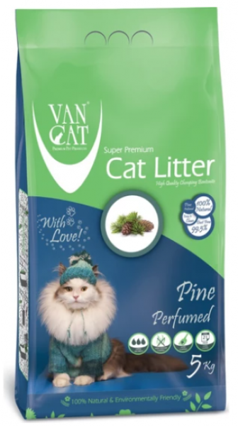 Vancat Çam Kokulu İnce 5 kg Kedi Kumu