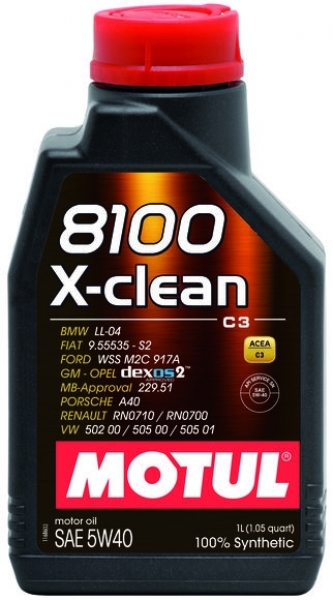Motul 8100 X-Clean 5W-40 Motor Yağı (1 litre)