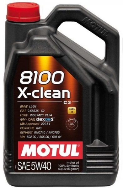 Motul 8100 X-Clean 5W-40 Motor Yağı (5 litre)