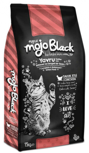 MyCat Mycat Mojo Black Tavuk Etli Yavru 15 kg Kedi Maması