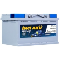 İnci Akü EFB Max Tigris 12V 65Ah resim