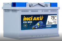 İnci Akü EFB Max Tigris 12V 75Ah resim