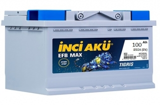İnci Akü EFB Max Tigris 12V 100Ah