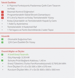 Termikel BO S6445 I Ankastre Fırın