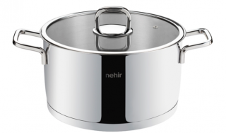Nehir Silver Trend Çelik Derin Tencere 16 cm