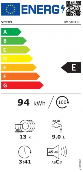 Vestel BM 5001 G Bulaşık Makinesi