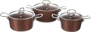Porland Paulo Mini 6 Parça Granit Tencere Seti