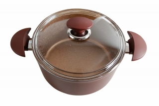 Porland Grena Bordo Derin Granit Tencere 24 cm