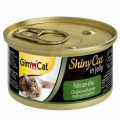 Gimcat ShinyCat Tavuk Etli Çimenli Jöleli 70 gr resim