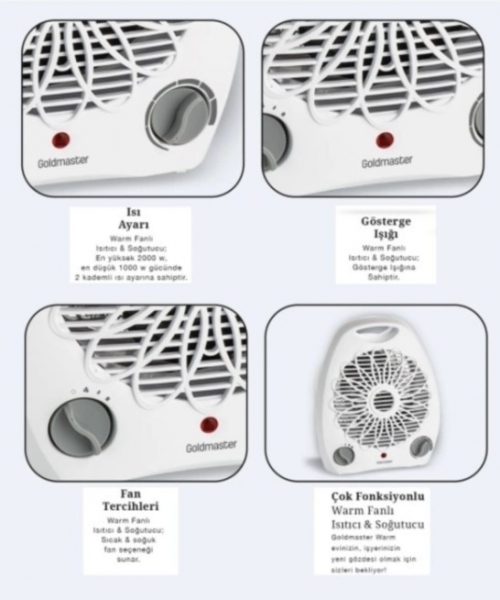 Goldmaster Warm IN-6124 2000W Fanlı