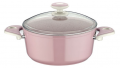 Taç Granit Plus Pembe Derin Tencere 22 cm resim