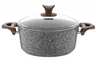 Taç Granit Plus Ahşap Kulplu Derin Tencere 20 cm