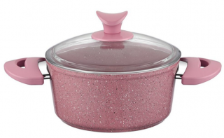 Taç Aksu Extra Pembe Granit Derin Tencere 26 cm