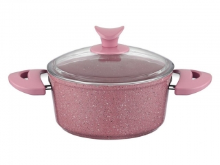 Aksu Extra Pembe Granit Derin Tencere 20 cm