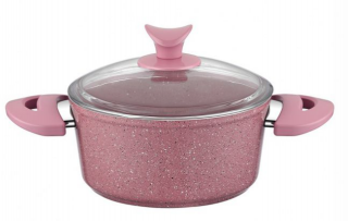 Taç Aksu Extra Pembe Granit Derin Tencere 28 cm