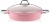 Taç Pyrex Kapak Pembe Döküm Basık Tencere 24 cm