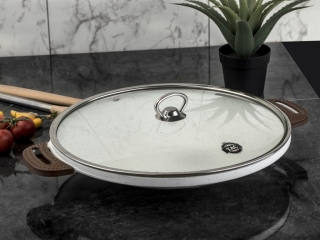 Taç Krem Granit Döküm Sac Kavurma 34 cm