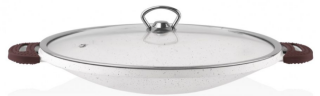 Taç Krem Granit Döküm Sac Kavurma 34 cm