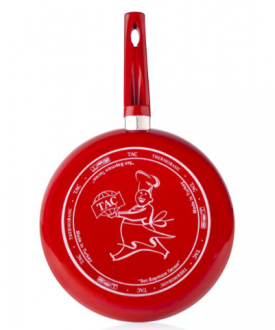 Taç Kırmızı Beyaz Seramik Tava 32 cm