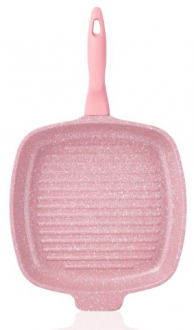 Taç Döküm Pembe Kare Tava 24 cm