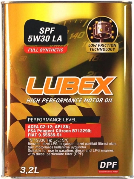 Lubex SPF 5W-30 LA Motor Yağı (3.2 litre)