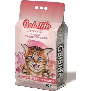 Goldlife Premium Bebek Pudralı İne Taneli 10 lt Kedi Kumu