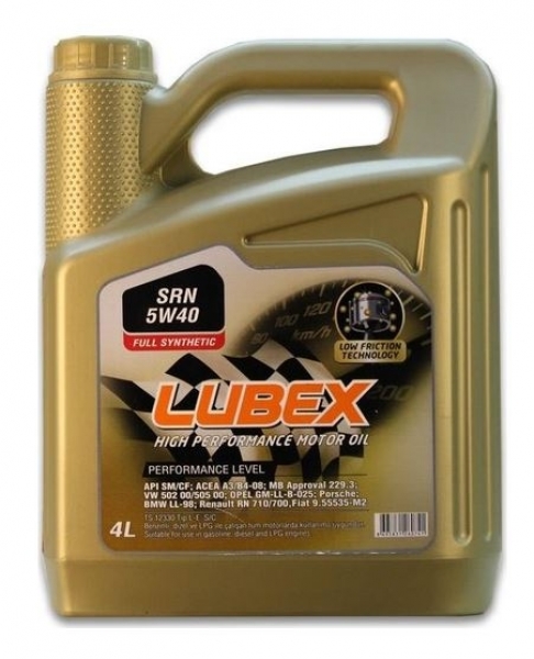 Lubex SRN 5W-40 Motor Yağı (4 litre)