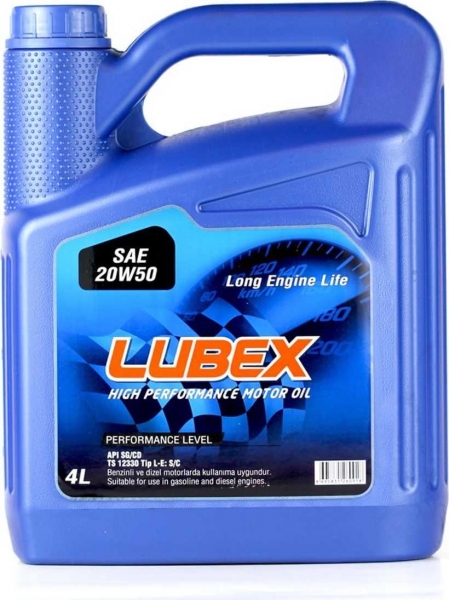 Lubex SAE 20W-50 Motor Yağı (4 litre)