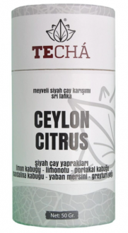 Te Cha Tea Ceylon Citrus Turunçgil Meyveli Siyah Çay 50 gr