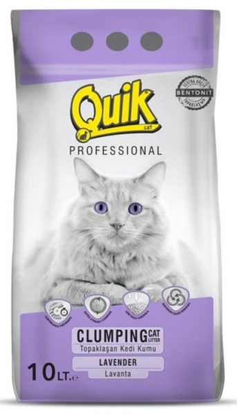 Quik Lavanta Kokulu Ince Taneli 10 lt Kedi Kumu
