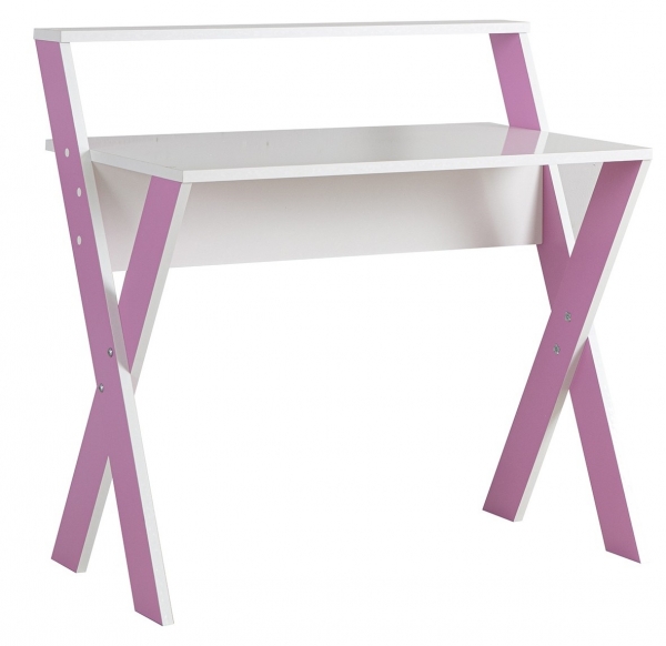 Enda Home X Ayaklı Çalışma Masası (Pembe / Beyaz)