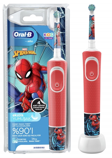 Oral-B D100 Spiderman Şarjlı Diş Fırçası