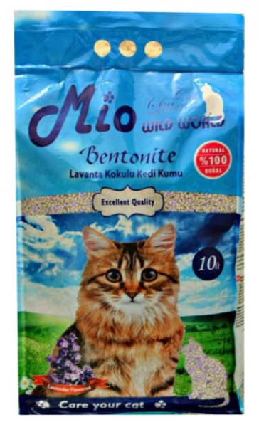 Mio Bentonit Lavanta Kokulu İnce 10 lt Kedi Kumu