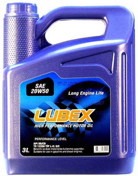 Lubex SAE 20W-50 Motor Yağı (3 litre)