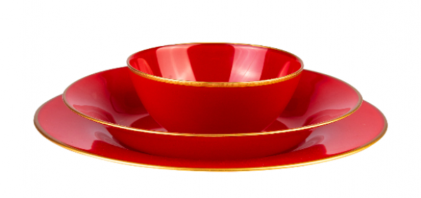 Karaca Retro 18 Parça Yemek Takımı (Kırmızı)