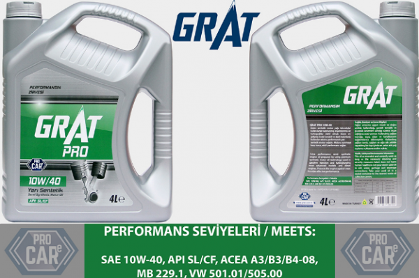 Grat Pro 10W-40 Motor Yağı (4 litre)