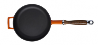Lava Döküm Ahşap Kızartma Tavası 24 cm