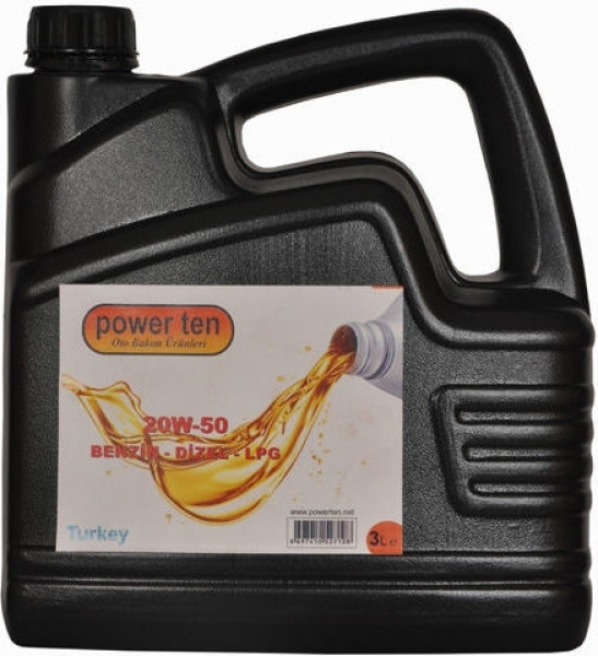Powerten 20W-50 Motor Yağı (3 litre)