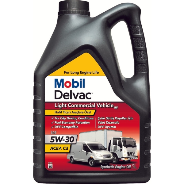 Mobil Delvac Light Commercial Vehicle M 5W-30 Motor Yağı (5 litre)