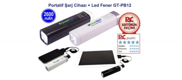 GreenTech GT-PB12 2600 mAh Powerbank